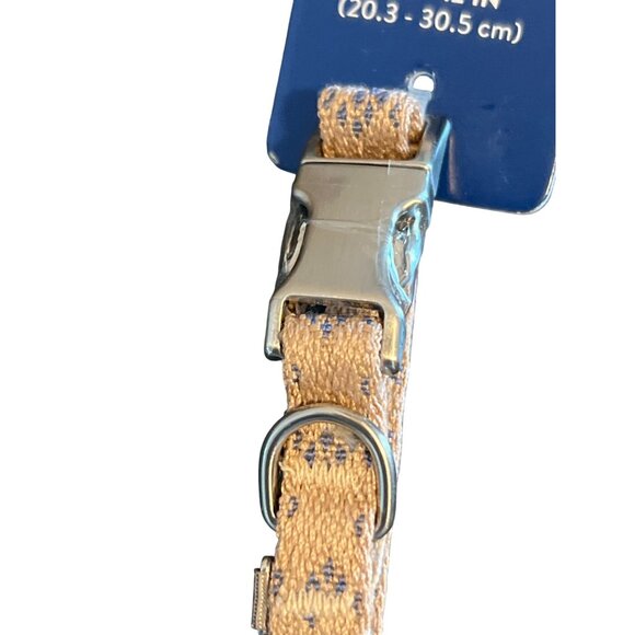 Top Paw Beige Blue Houndstooth Adjustable Dog Pet Collar Size XS NWT - Picture 3 of 4
